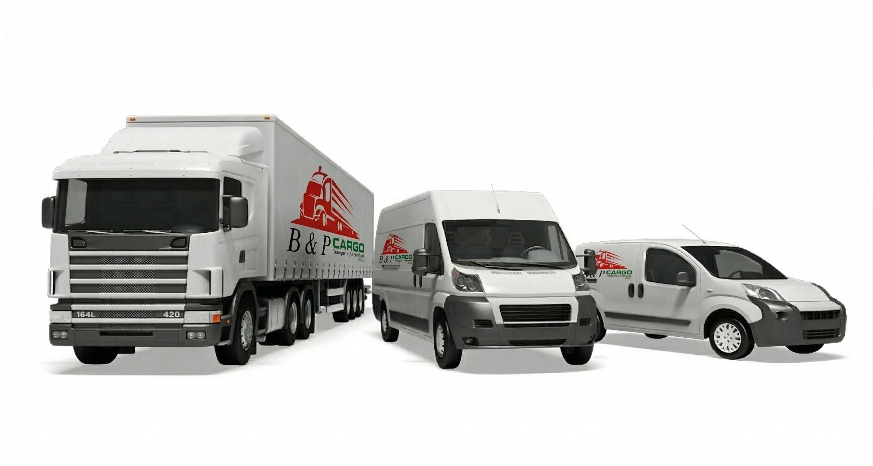 Flota de Camiones B&P tipo Isuzu y Porter